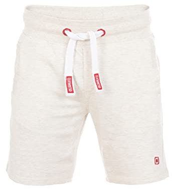 riverso Herren Sweat Short RIVMoritz Kurze Sweatshorts Bermuda Sommer Sport Shorts Baumwolle Beige 3XL, Größe:3XL, Farbe:Light Beige Melange (20200)