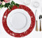 Runde Platzsets, rot, glitzernd, glitzernd, 4 Stück, 40 cm, für Küche, Esstisch, Urlaub, Party
