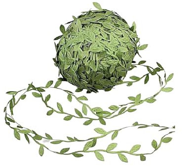 dewdat Vignes Artificielles 10M Vignes Artificielles Ruban Feuille, Feuilles Vertes Ruban Faux Guirlande De Feuilles De Lierre pour Décorer Le Jardin De Mariage,Fête De Mariage