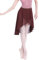 Daydance Ballettröcke für Teenager, Mädchen, Damen, asymmetrisch, seitlich, durchscheinend, Chiffon, Tanzröcke für Turnanzüge, Braune Haken, XS-M