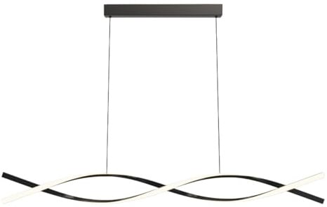 Zihoi Moderne LED Esstisch Pendelleuchte, 3000K/4000K/6000K 10%–100% Farbtemperatur Lampe Hängend, Dimmbar mit Fernbedienung Hängelampe für Küche, Wohnzimmer, Esszimmer, Schlafzimmer- Schwarz 120CM
