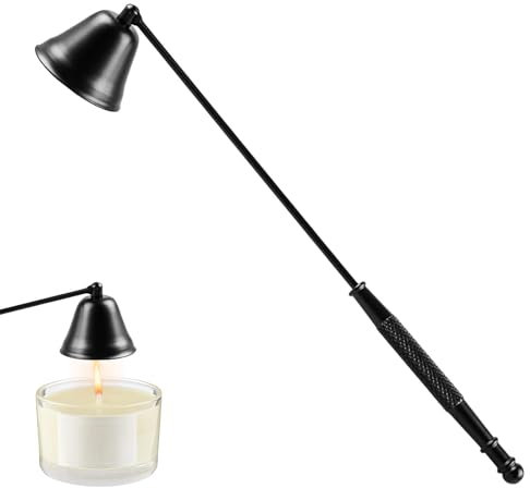 xiaoxiaozhijia Kerzenlöscher Edelstahl,Dochtlöscher Handwerkzeug,Werkzeuge zum sicheren Löschen von Kerzen (Schwarze Glocke)