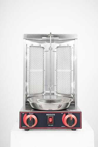 Dönergrill Tool Gyrosgrill Geschlossen Dönerspieß Gas Tischgrill Döner für Hotels Restaurants Silber