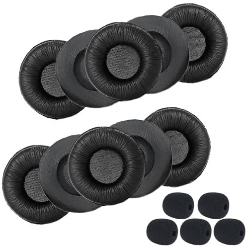 Replacement Earpads Cushions for Plantronics Headset 50mm Ear Cushions Compatible with Plantronics Blackwire C320 3210 3220 3320 HW251N HW261N HW510 HW520 Jabra Biz 2300 Pro 920 GN 2000 (10 Pack)