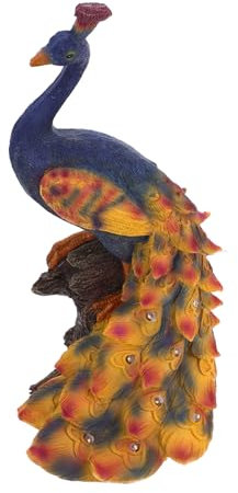 Milisten Garden Peacock Lamp Solarbetriebene Gartenfigur Im Pfau-design Wetterfest Lebensechte Dekoration Für Garten Und Rasen Stilvolles Außendekor
