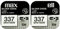 2 Knopfzellen Uhr 337 SR416SW Silberoxid 1,55 V