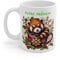 Mug Personnalisable Prénom avec Panda Roux de Noël - Tasse Festive en Céramique pour Enfants et Adultes