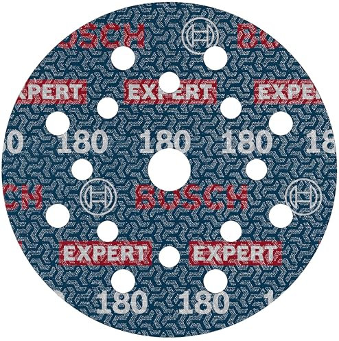 Bosch 6x EXPERT O780 Folienschleifscheibe, 125 mm (für Hartholz, Farbe auf Holz, Ø 125 mm, Körnung 180, Professional Zubehör Exzenterschleifer)