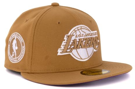 New Era Cap 59FIFTY Herren Basecap NBA Limited Edition (Los Angeles Lakers, Hellbraun, 7 1/4)