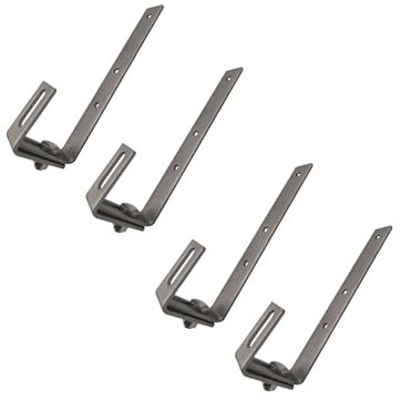 4x Handelskönig J-Dachhaken für Bitumen- und Schiefer 23,9 cm, verstellbar - Dachhaken Photovoltaik Befestigung PV Anlage aus H17-Stahl rostfrei und robust
