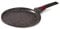 Baumalu - Crêpière Granit Pro Céramique - Fonte d'Aluminium - Tous Feux dont Induction - Intérieur Revêtement Céramique Fusion Pro Effet Pierre Sans PFOA ni PFAS - Manche Amovible - Ø28cm - Noir