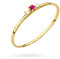 MARKO Ring Damen Gold mit Zirkonia – Echtgold Schmuckring Glitzer – Verlobungsring Damen Gold – Frauen Ringe Schmuck – Ästhetischer Love Everlasting - Anxiety (Roter Zirkoniumdioxid, 55 (17.5))