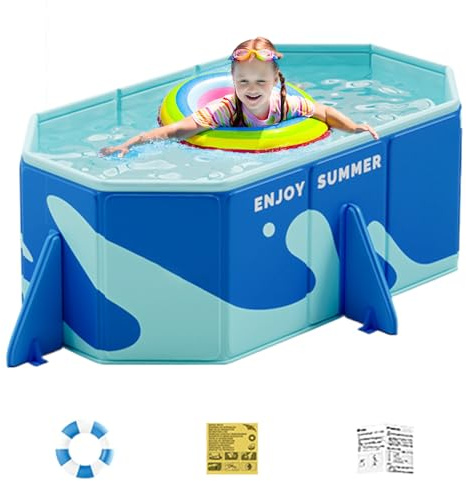 Genérico Kinderpool, zusammenklappbar, tragbarer Pool für Hunde, Wadenbad ohne Verrutschen, zusammenklappbar, Hundezubehör für Kinder für Kinder.