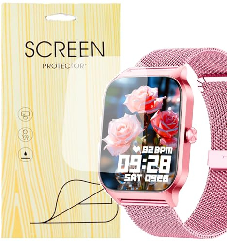 SNHVXLFW [6 Pièce] Doux Protection Films de protection d'écran Compatible pour Smartwatch KALINCO Montre Connectée Homme Femme 1.85 (6 Pièce Protecteurs)