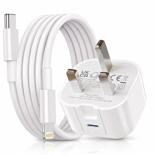 For iPhone Charger Fast Charge, 20W iPhone Fast Charger Plug, iPhone Fast | Charger Plug With USB C To Light-ning Cable For iPhone 14 13 12 11 XS XR X Pro Max Mini 8 7 6S 6 Plus 5S SE iPad