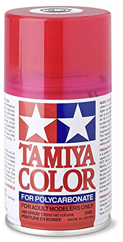 TAMIYA 86037 PS-37 Translucent Red Polyc. 100 ml – Vernice spray per modellismo, modellismo e accessori fai da te