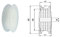 Zabi Nylon Seilrolle 60 mm fur Seil 10 mm Kunststoffprofilrollen ohne Lager (Gleitlager) d = 60 mm/10/8