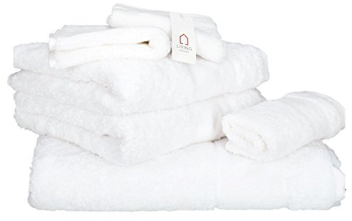 LIVING DREAMS Premium-Handtücher Luxury in 16 Farben Handtuch 50x100 cm weiß 100