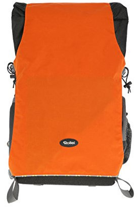Rollei Traveler Fotorucksack Canyon L - Professioneller Outdoor Fotorucksack, inkl. separatem Einsatz für die Kameraausrüstung, Stativhalterung und Laptopfach - Größe L (35 L) - Sunrise (Grau/Orange)