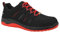ELTEN Sicherheitsschuhe Maddox Black-red Low ESD S3S, Damen und Herren, Textil, Stahlkappe, leicht, sportlich 47, Schwarz-Rot