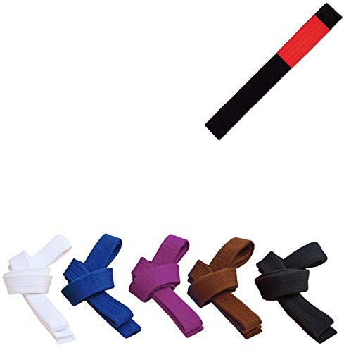 Cintura BJJ Belt Jiu Jitsu Kimono - gi 100% Cotton 6 mm (A2 / 280 cm, Nera)