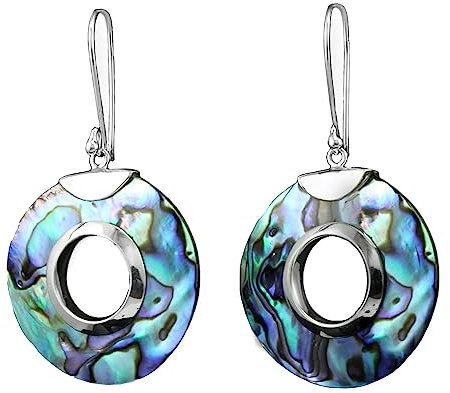 ISLAND PIERCINGS 925er Silber und Abalone Perlmutt Ohrringe Hänger SER072