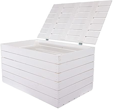 Vintage Möbel 24 GmbH Traumhaft rustikale Holztruhe (80x50x39cm, weiß)