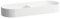 Laufen Sonar Doppelwaschtisch-Schale mit Textur, ohne Hahnloch, ohne Überlauf, 1000x370mm, inkl. Keramikabdeckung für Ablaufventil, weiß, Farbe: Snow (weiß matt) - H8123497571121