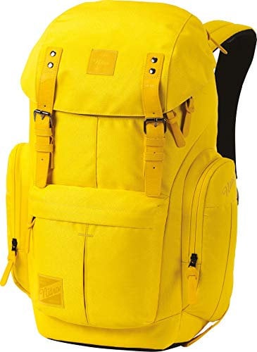 Daypacker Alltagsrucksack im Retro Look mit Gepolstertem Laptopfach, Schulrucksack, Wanderrucksack oder Streetpack, 32 L, Cyber Yellow