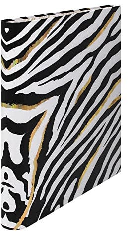 Pukka Pad, Wild A4 Preloaded Rollbound Ringbinder – includes Personal Details and Planner Pages – Comes Preloaded with 5-Part Dividers – Standard D-Ring Mechanism - Zebra