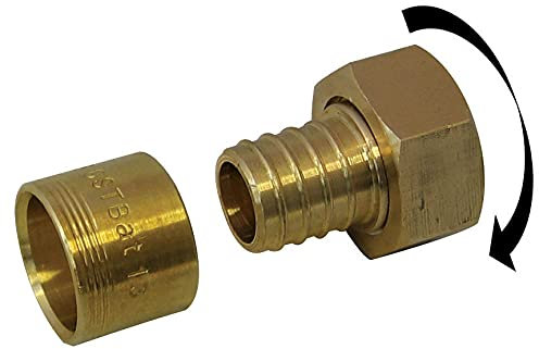 Raccord droit avec écrou libre à glissement laiton F 20 x 27 pour tube en per