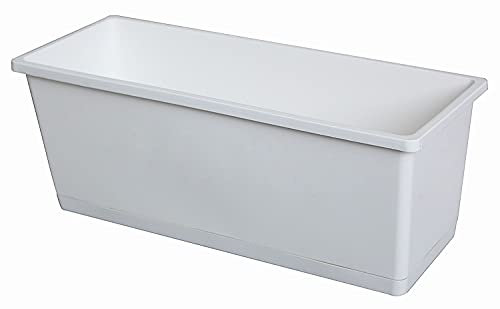 Fuchs seit 1895 Jardinere Olivera Jardinière avec soucoupe en plastique 25 cm Différentes couleurs Blanc