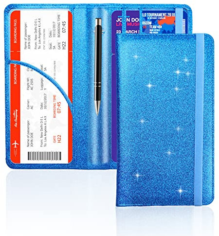 Bling Étui portefeuille en cuir synthétique pour carte d'assurance, permis de conduire, documents essentiels, papiers