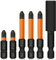 Hakkin 6Pcs PZ2 Impact Screwdriver Bits Set Pozidriv POZI Heavy Duty 1/4” Hex Shank Pozidriv Drive Bit Cross Screw with 1Pcs 60mm Bit Extension Holder