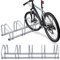 Tubiaz 2 x 5er Fahrradständer im Set, Für 5 Fahrräder Boden- oder Wandmontage, Mehrfachständer Geeignet für Fahrräder von 35-55 cm Stellplatz 30cm verzinktem Stahl,130x32x26cm Silber