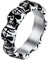 Richsteel Gothic Jewellery Silver Skull Ring Chunky Thumb Rings For Men Women