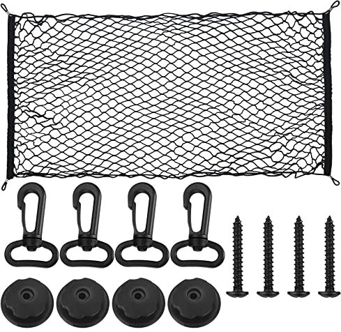 Car Storage Net, Car Boot Cargo Net, Cargo Boot Netting Storage, Car Net Storage, Universal Trunk Boot Net Organiser, Elastic Nylon Mesh Storage Organizer for Car, Luggage, SUV, Truck, Vans