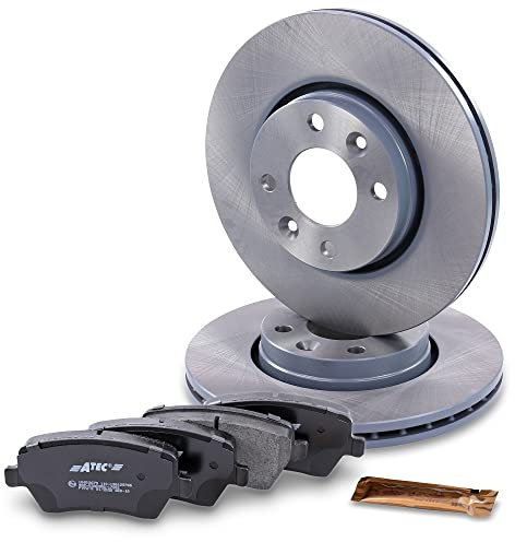 ATEC Germany Bremsenset Vorderachse inkl. Bremsscheiben Ø 258 mm Belüftet + Bremsbeläge Vorne