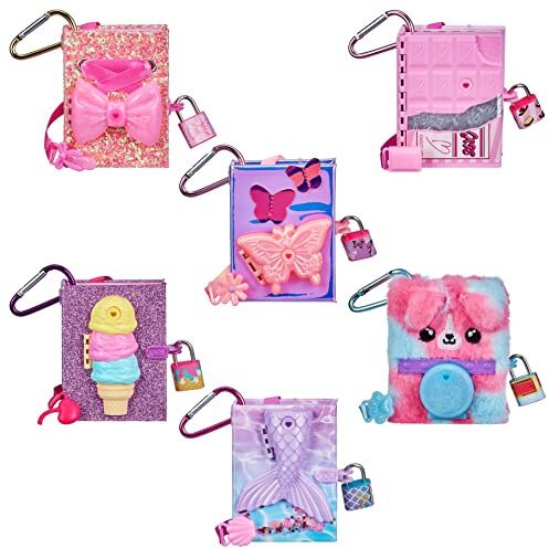 Real Littles - Un Mini Journal Intime avec Cadenas + Clé - Cadeau Surprise à Collectionner - Recevez Un Modèle au Coloris Aléatoire - Matière : Plastique