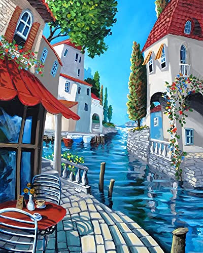 Kaieteur Peinture à l'huile par numéros pour adultes ou enfants, kit de peinture à l'huile sur toile avec pinceaux, peinture acrylique pigmentée, peinture à dessin 40 x 50 cm