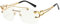 Amagogo Randlose Sonnenbrille Rechteck Rahmenlose Brille, Augenbrille Sommer Trendige Sonnenbrille für Reisen Damen Herren Strand Urlaub Party, weiß