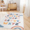 TT Home Kinderzimmerteppich Teppich Junge Mädchen Kinderteppich Baby Herzen Pastell, Farbe:Rosa Blau Gelb, Größe:200x280 cm