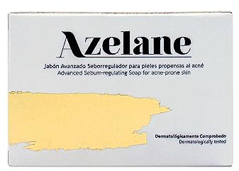 Azelane Jabón Facial. Tratamiento Acné y Marcas Hiperpigmentación. Aclara Manchas, Reduce Granos, Puntos negros e Imperfecciones. Ácido Salicílico. Facial y Corporal. Uso Diario, Pastilla 100 gramos