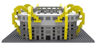 FOCO Offizielles Lizenzprodukt Borussia Dortmund Signal Iduna Park BRXLZ-Steine 3D-Mini-Fußballstadion BAU-Set