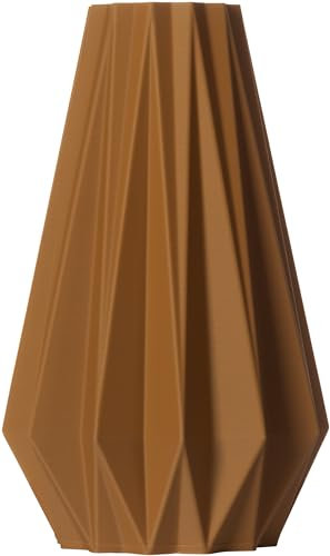 3D Vase Blumenvase Agneta M 21cm nachaltige Dekovase Braun Deko Vase für Blumen