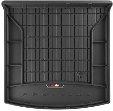 FROGUM ProLine 3D Gummimatte Exklusive Auto Kofferraummatte Kofferraumwanne mit Logo für Skoda Kodiaq 2016-2024 | Bequemer Organiser | Die höchsten Kanten | Elegantes Design