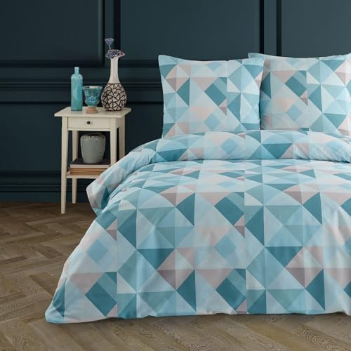 Buymax Bettwäsche 135x200 cm 4-teilig – Bettwäsche Set Renforcé 100% Baumwolle, 2 x Bettbezug 135x200 cm und 2 x Kissenbezüge 80x80 cm, Oeko-TEX, Reißverschluss, weich und atmungsaktiv