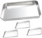 LIFKOME Stainless Steel Food Trays Set of 4 Large Roasting Plate for Kitchen Banquet Fruit Tray