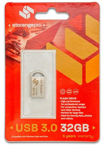 STORANGE Pro Clé USB 32 Go 3.0 Mini Argent