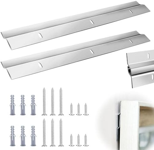 Morsetti a Z da Appendere 300mm Francese Gancio per Quadri Sicuri 2pcs Staffa a Muro ad Incastro Kit di Ferramenta Riutilizzabile Ganci a Z Anti Ruggine per Appendere Specchi Pannelli Mensole
